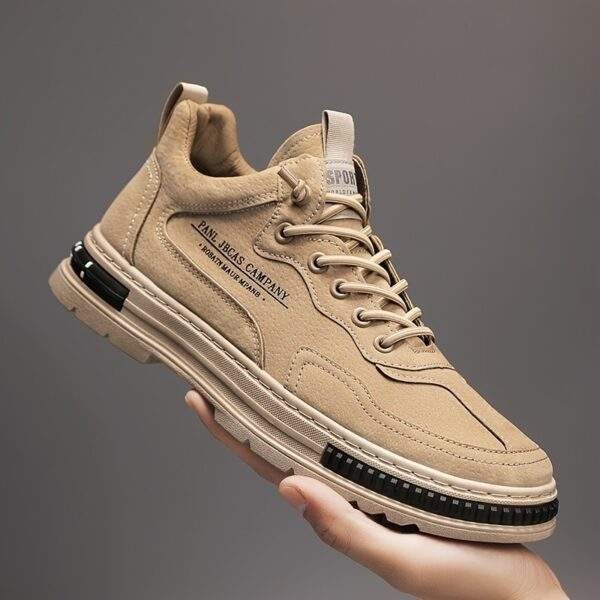 Men’s Vintage Ankle Boots – All-Season Lace-Up Outdoor Work Shoes - Image 4