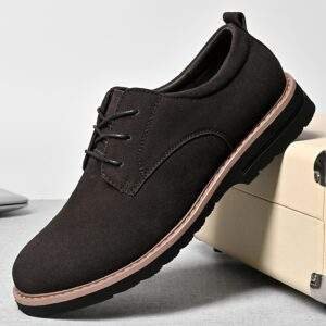Plus Size Men’s Vintage Formal Shoes – Comfy Non-Slip Lace-Up Dress Shoes