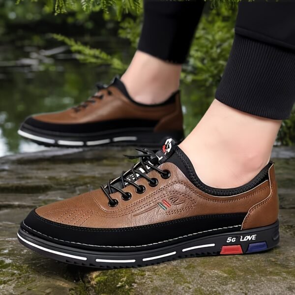 Men'S Casual Sneakers: Retro College Style, PU Upper, Rubber Sole, Low Top, Suitable for Men And Women, Spring/Summer, Fall/Winter, Suitable for Casual And Running Activities - Image 4