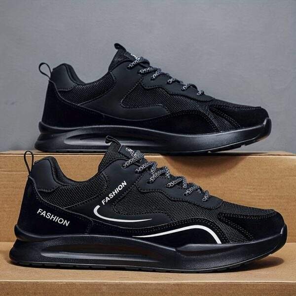 Men's Trendy Color Block Non Slip Jogging Shoes, Comfy Sneakers For Outdoor Training, Traveling, All Seasons - Image 5