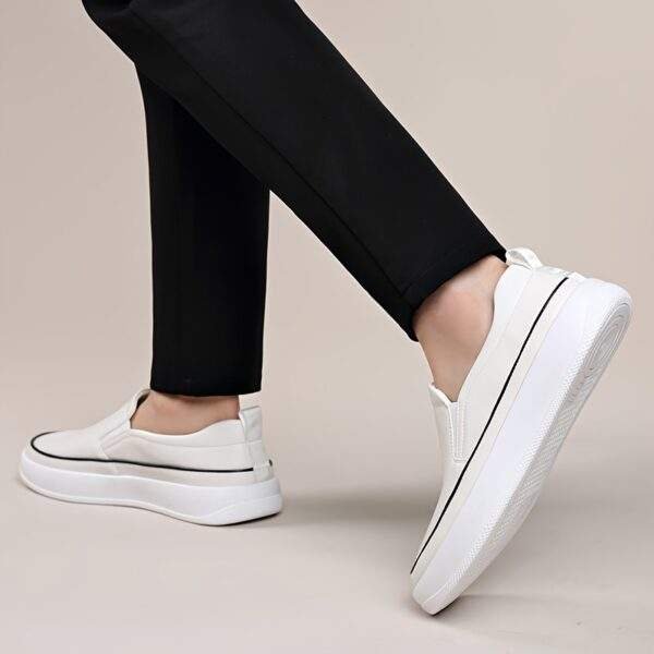 Men’s Plus Size Slip-On Loafers – Soft White Non-Slip Casual Shoes - Image 11