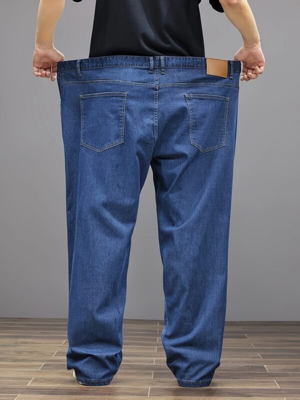 Plus Size Men’s Soft & Comfy Jeans – Casual Loose Fit Denim with Pockets, Stretch Rayon Blend for Fall/Winter - Image 8