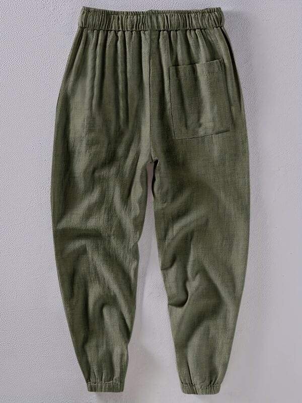 Men’s Casual Linen Joggers – Breathable, Comfortable Fit with Pockets, All-Season Wear - Image 9
