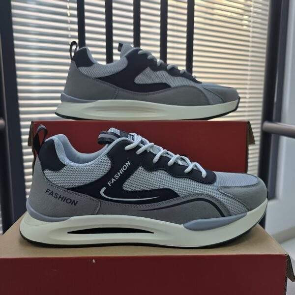 Men's Trendy Color Block Non Slip Jogging Shoes, Comfy Sneakers For Outdoor Training, Traveling, All Seasons - Image 10