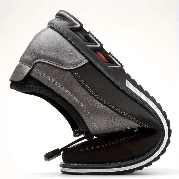 Yundong1981 Men's Slip-On Casual Sneakers - Low-Top Upper, Rubber Sole, Black with Red Accents for Outdoor Hiking & Daily Wear, Hiking Gear, Versatile Footwear, Stylish Footwear, Quality Footwear, Laceup Shoes, Active Lifestyle - Image 15