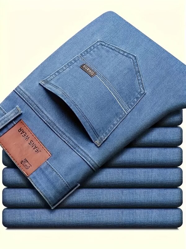 Plus-Size Men’s Comfortable High-Quality Denim Trousers – Stretch, Durable, Sweat-Resistant, Business-Ready - Image 4