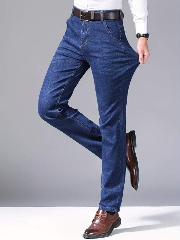 Plus Size Men's High-Quality Business Jeans – Oversized, Stretchy, Comfortable Trendy Long Trousers for All Seasons | PLUS SIZE - Image 2