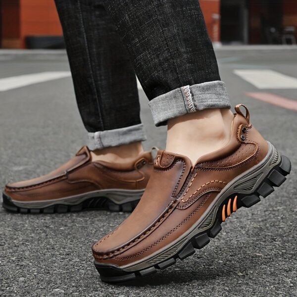 Men's Casual Slip-On Loafers - Breathable, Non-Slip Rubber Sole Dress Shoes in Black, Brown, Grey | Sizes 6.5-10, for Autumn, Spring - Image 6