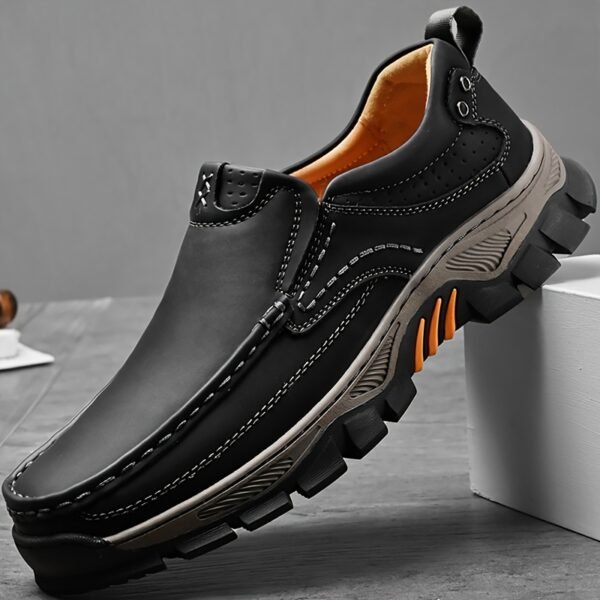 Men's Casual Slip-On Loafers - Breathable, Non-Slip Rubber Sole Dress Shoes in Black, Brown, Grey | Sizes 6.5-10, for Autumn, Spring - Image 2