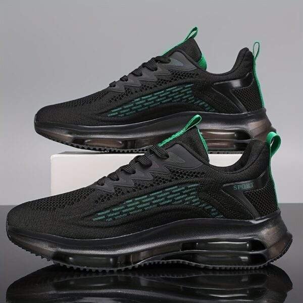 Men'S Low Top Road Running Shoes, Fabric Upper, Lace-Up Closure, TPU Sole, Solid Color, for Universal - Image 6