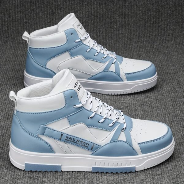 Men's High-Top Running Shoes - Fashion Sports & Outdoor Sneakers with Graphic Letter Print, Stability Pronation, Lightweight, Lace-up Closure, PU Upper, Fabric Inner, EVA Sole - Comfortable for Casual Street Style, Hiking, All Seasons - Image 5
