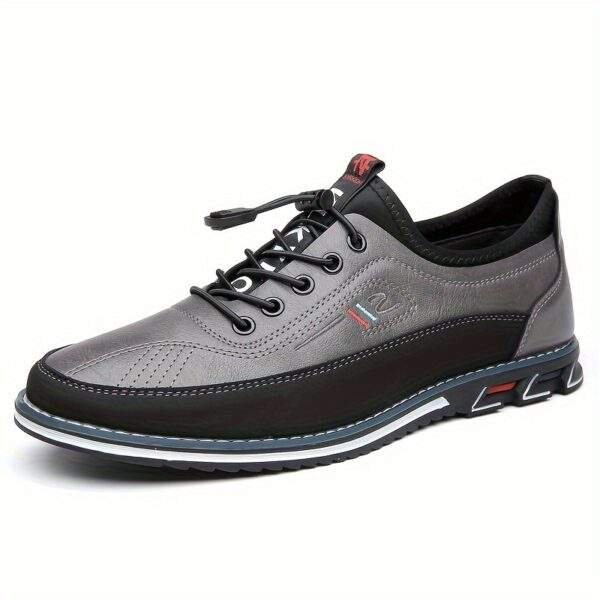 Yundong1981 Men's Slip-On Casual Sneakers - Low-Top Upper, Rubber Sole, Black with Red Accents for Outdoor Hiking & Daily Wear, Hiking Gear, Versatile Footwear, Stylish Footwear, Quality Footwear, Laceup Shoes, Active Lifestyle - Image 13