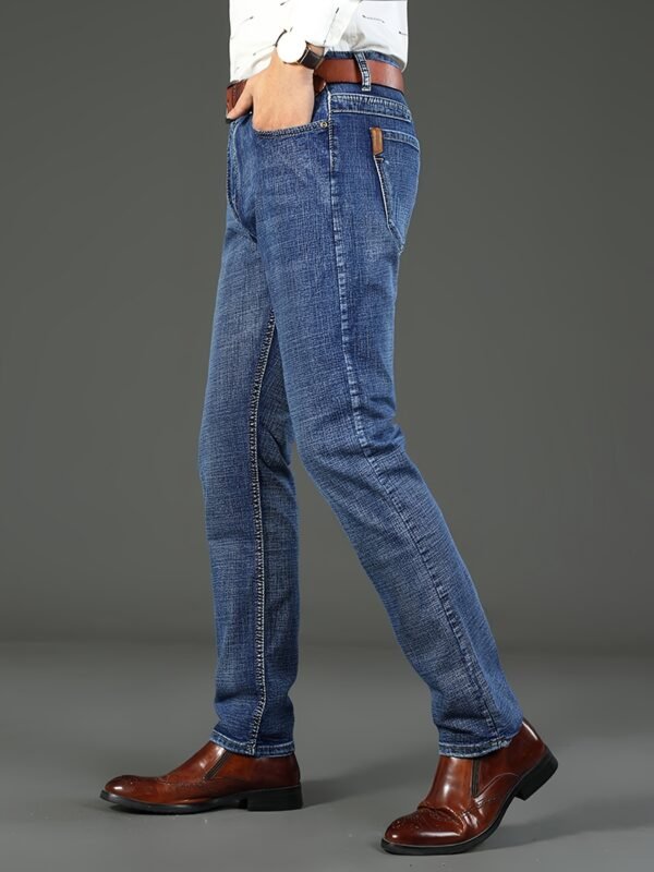 Men’s Plus-Size Stretch Jeans – Fully Washed, Durable, Warm, Work-Ready - Image 7
