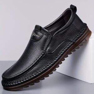 Men’s Summer Slip-On Oxford Shoes – Soft Sole Business Casual Footwear