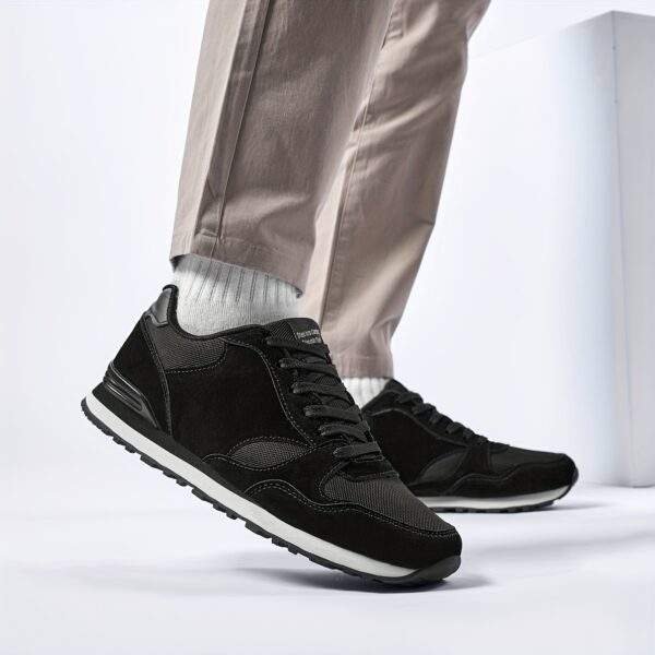Men'S Stylish Low-Top Sneakers - Breathable Mesh, Lace-Up Running Shoes with Stylish Gray and Navy Design, Perfect for Casual and Street Wear, Casual Street Shoes|Minimalist Style|Breathable Upper, Sneakers - Image 8
