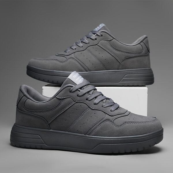 Men's Lightweight Durable Casual Sneakers - Low-Top Lace-Up Outdoor Shoes with PU Upper & MD Sole, All-Season Versatile Design for Hiking, Running, Daily Wear - Breathable Fabric Lining & Round Toe Comfort, Hiking Streetwear, Sporty Look, Secure Fit Closure - Image 9