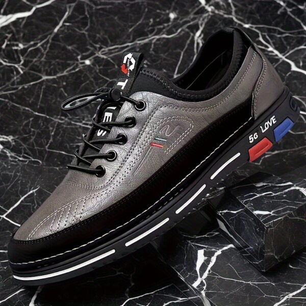 Men'S Casual Sneakers: Retro College Style, PU Upper, Rubber Sole, Low Top, Suitable for Men And Women, Spring/Summer, Fall/Winter, Suitable for Casual And Running Activities - Image 2