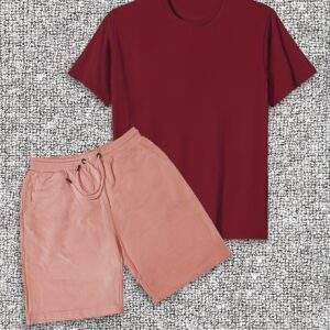 Men's Casual Suit Short Sleeve T-Shirt and Shorts Set