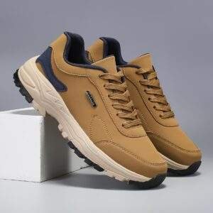 Men’s Trendy Lace-Up Sneakers – Comfy Non-Slip Casual Outdoor Shoes