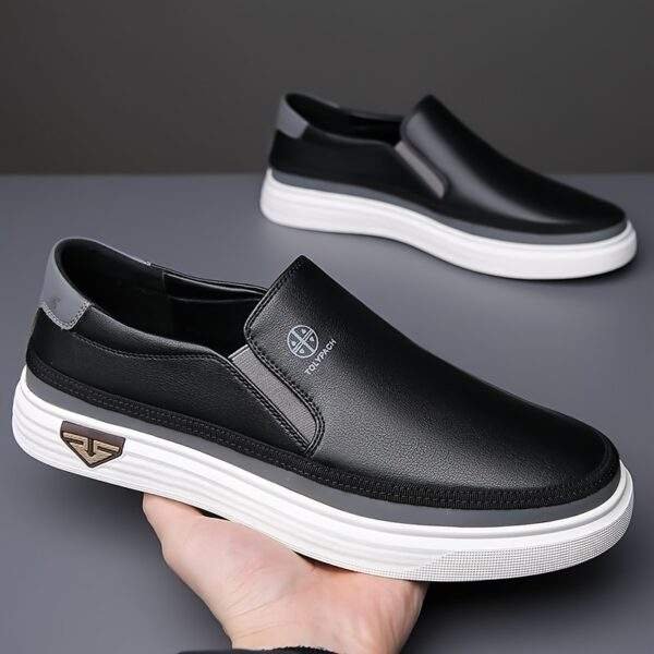 Men’s Stylish Slip-On Loafers – White Casual Shoes with Non-Slip Sole - Image 6