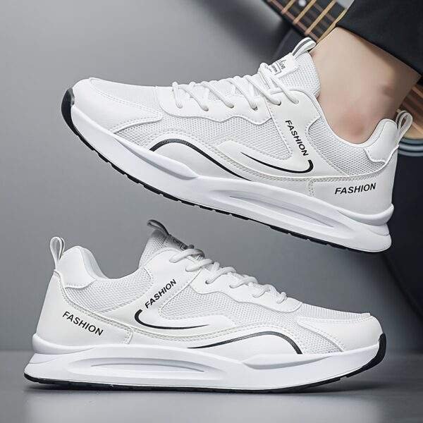 Men's Trendy Color Block Non Slip Jogging Shoes, Comfy Sneakers For Outdoor Training, Traveling, All Seasons - Image 3