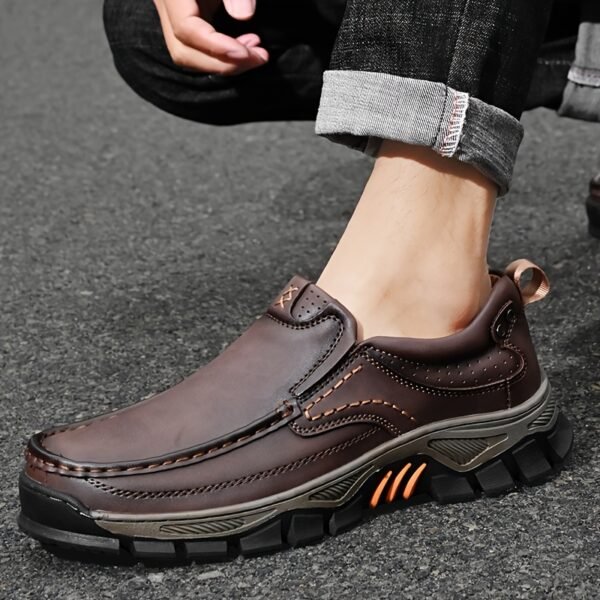 Men's Casual Slip-On Loafers - Breathable, Non-Slip Rubber Sole Dress Shoes in Black, Brown, Grey | Sizes 6.5-10, for Autumn, Spring - Image 5