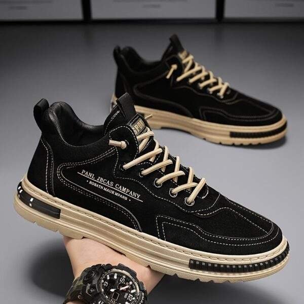 Men’s Vintage Ankle Boots – All-Season Lace-Up Outdoor Work Shoes - Image 2