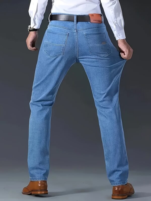 Plus-Size Men’s Comfortable High-Quality Denim Trousers – Stretch, Durable, Sweat-Resistant, Business-Ready - Image 3