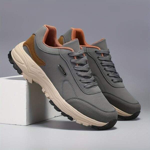 Men’s Trendy Lace-Up Sneakers – Comfy Non-Slip Casual Outdoor Shoes - Image 2