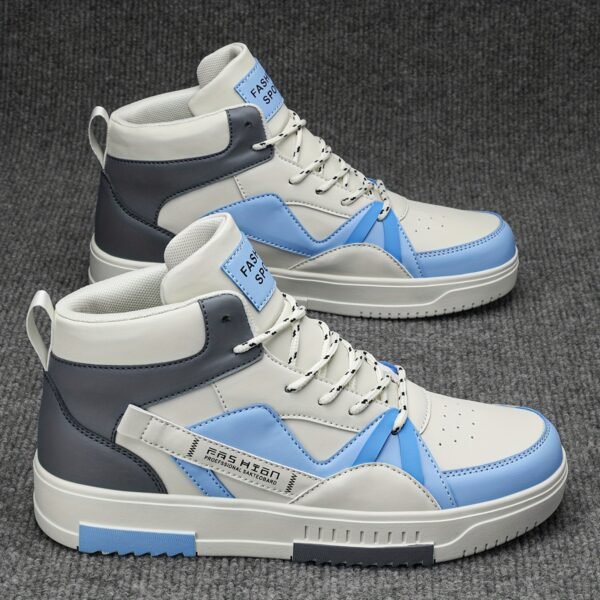 Men's High-Top Running Shoes - Fashion Sports & Outdoor Sneakers with Graphic Letter Print, Stability Pronation, Lightweight, Lace-up Closure, PU Upper, Fabric Inner, EVA Sole - Comfortable for Casual Street Style, Hiking, All Seasons - Image 7