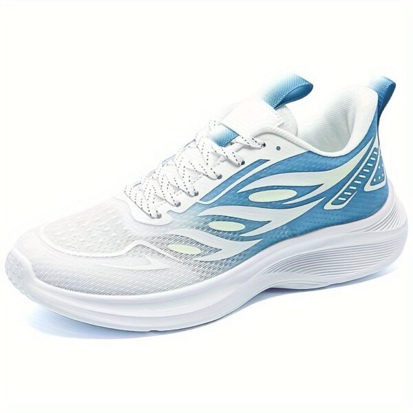 Plus Size Men's Trendy Woven Knit Breathable Running Shoes - Image 7