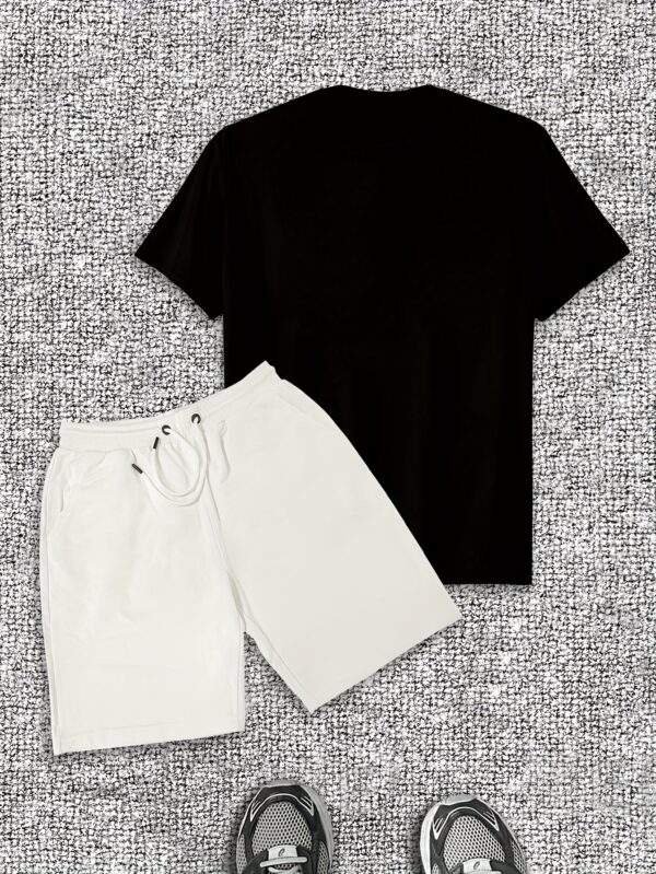 Men's Casual Suit Short Sleeve T-Shirt and Shorts Set - Image 3