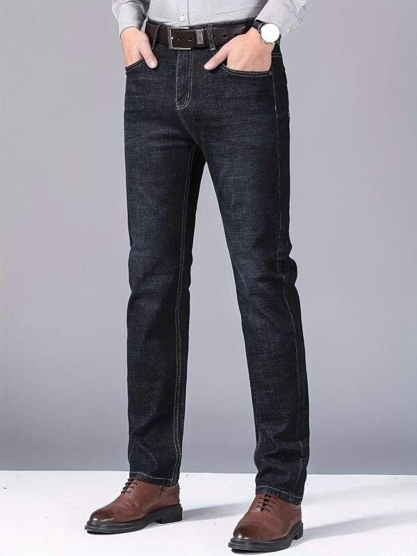Plus Size Men's Premium Denim Jeans – Stretch Comfort Fit, Durable Cotton Blend with Embroidery, Machine Washable, Business Casual & Stylish, PLUS SIZE