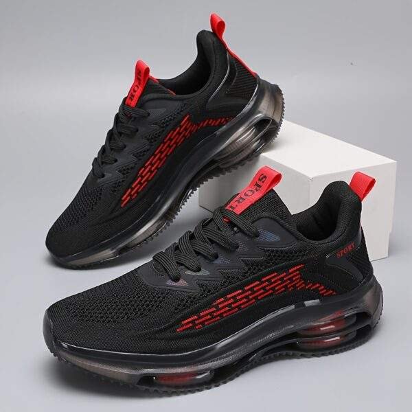 Men'S Low Top Road Running Shoes, Fabric Upper, Lace-Up Closure, TPU Sole, Solid Color, for Universal - Image 7