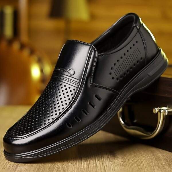 Plus Size Men’s Slip-On Loafers – Comfy Non-Slip Casual Dress Shoes