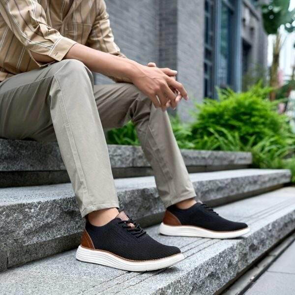 Men’s Breathable Mesh Sneakers – Comfortable Lace-Up Walking Shoes - Image 2