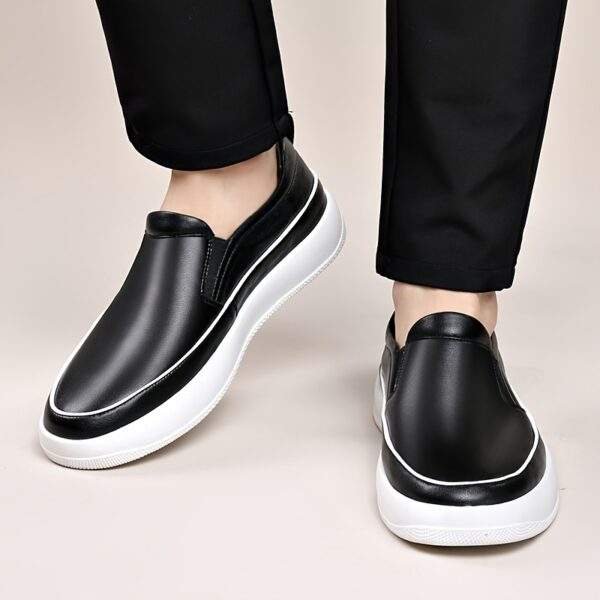Men’s Plus Size Slip-On Loafers – Soft White Non-Slip Casual Shoes - Image 9