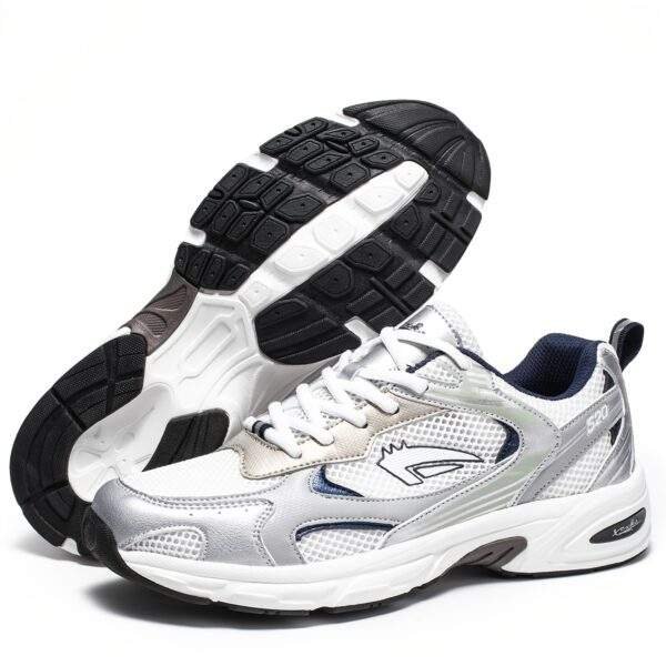 Men's Stylish Sports Shoes In Black With Silvery, Breathable Mesh, And Large Sizes 40-46, Perfect For Casual Wear. - Image 6