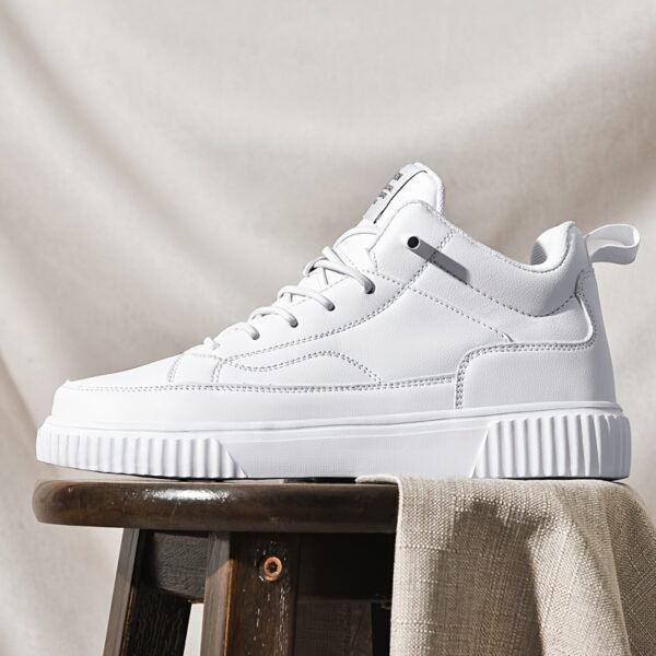 Men's Trendy Solid Skate Shoes, Comfy Non Slip Casual Street Style Sneakers For Men's Outdoor Activities - Image 5