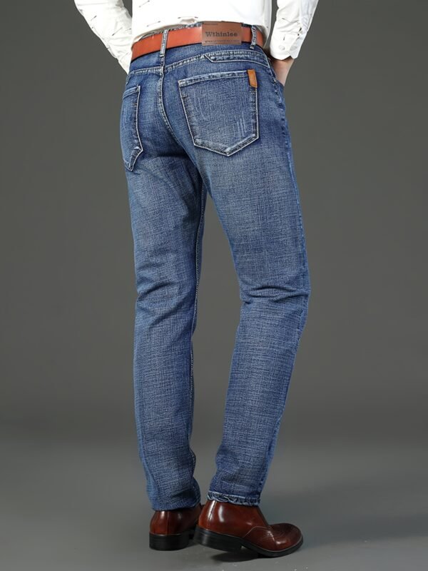 Men’s Plus-Size Stretch Jeans – Fully Washed, Durable, Warm, Work-Ready - Image 2