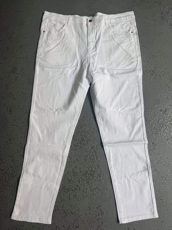 Men's Plus Size Loose Fit Cotton Jeans Stylish Casual Pants with Pockets - Image 6