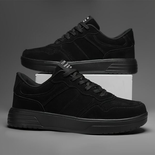 Men's Lightweight Durable Casual Sneakers - Low-Top Lace-Up Outdoor Shoes with PU Upper & MD Sole, All-Season Versatile Design for Hiking, Running, Daily Wear - Breathable Fabric Lining & Round Toe Comfort, Hiking Streetwear, Sporty Look, Secure Fit Closure - Image 10