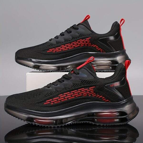 Men'S Low Top Road Running Shoes, Fabric Upper, Lace-Up Closure, TPU Sole, Solid Color, for Universal - Image 4