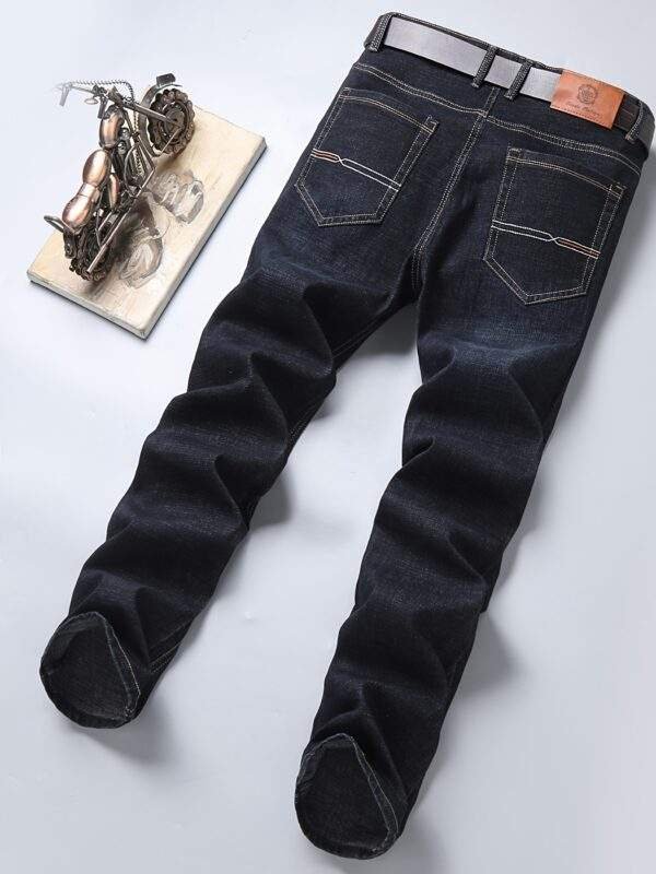 Plus Size Men's Premium Denim Jeans – Stretch Comfort Fit, Durable Cotton Blend with Embroidery, Machine Washable, Business Casual & Stylish, PLUS SIZE - Image 7
