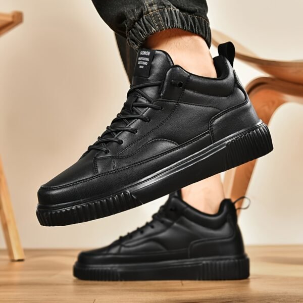 Men's Trendy Solid Skate Shoes, Comfy Non Slip Casual Street Style Sneakers For Men's Outdoor Activities - Image 8
