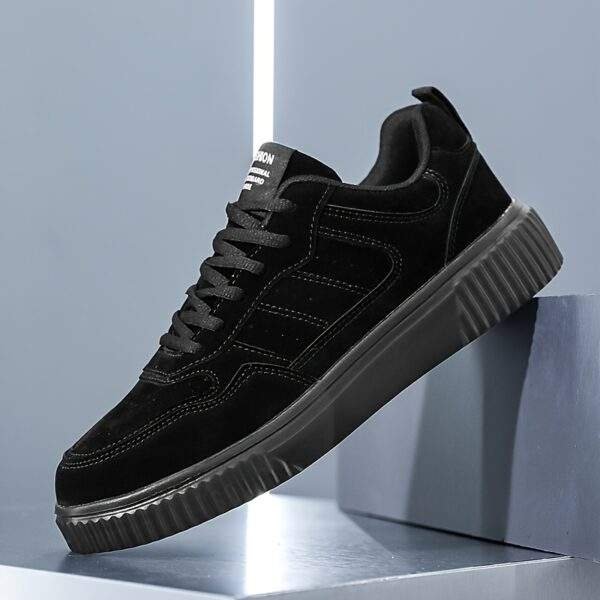 Men's Plus Size Lightweight Lace-Up Sneakers - Casual & Sporty, Beige Low-Top Skate Shoes with Durable MD Sole, Comfortable EVA Insole, Perfect for Casual Attire, Running & Outdoor Activities - Image 7