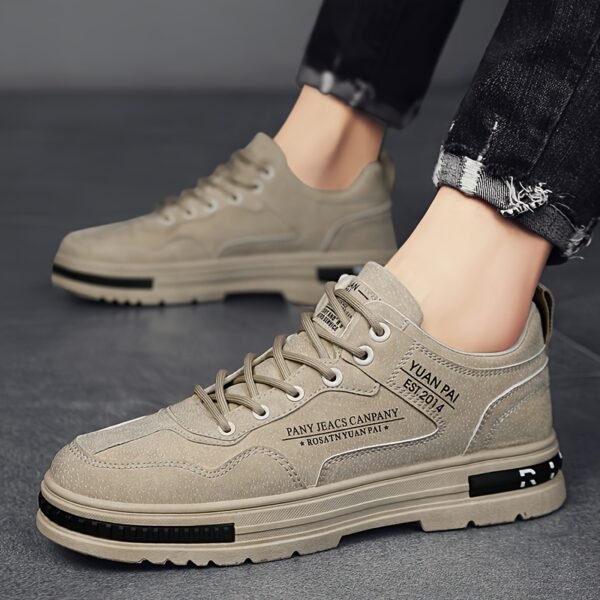 Men's Casual Sneakers - Stylish Lightweight All-Match Skate Shoes with Durable PVC Sole, Comfortable Fabric Lining, and Breathable Design for Outdoor, Sports, and Casual Attire - Image 10
