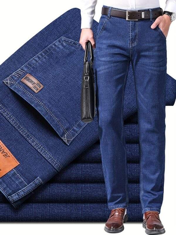 Plus Size Men's High-Quality Business Jeans – Oversized, Stretchy, Comfortable Trendy Long Trousers for All Seasons | PLUS SIZE - Image 6