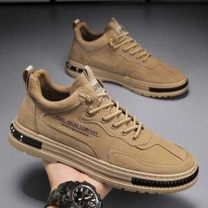 Men’s Vintage Ankle Boots – All-Season Lace-Up Outdoor Work Shoes