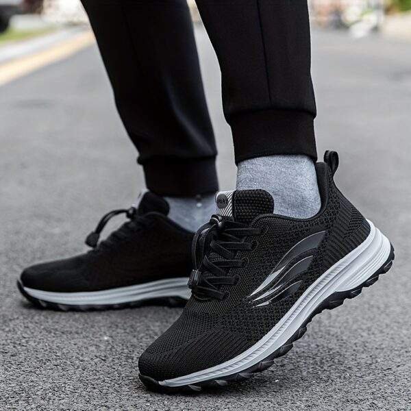 Men’s Breathable Running Shoes – Lightweight Low-Top Lace-Up with MD Sole